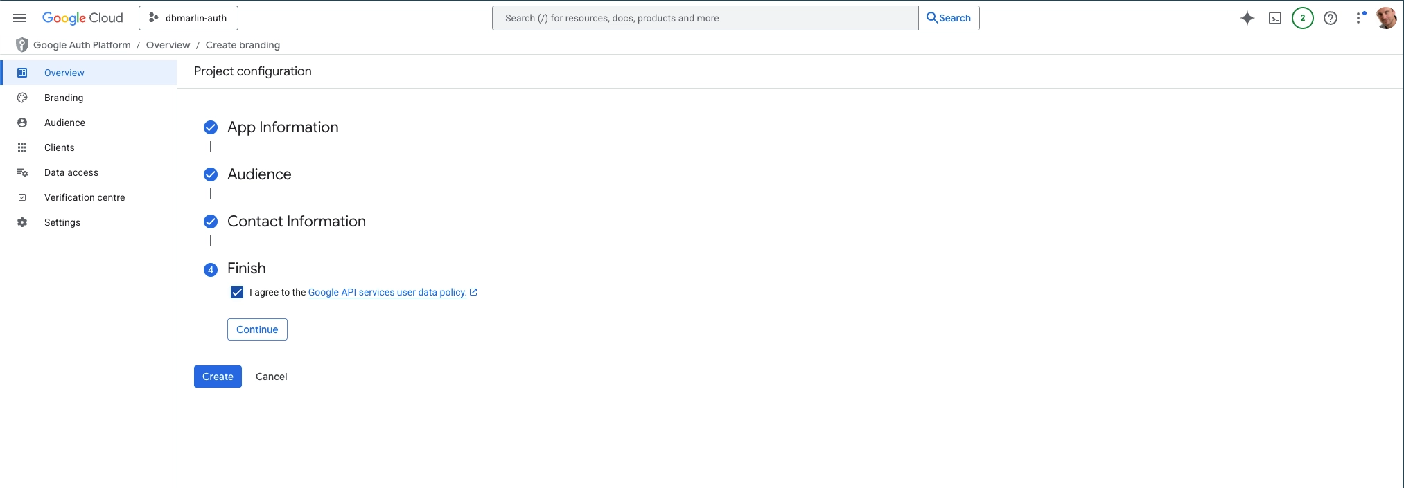 Agree term and create
