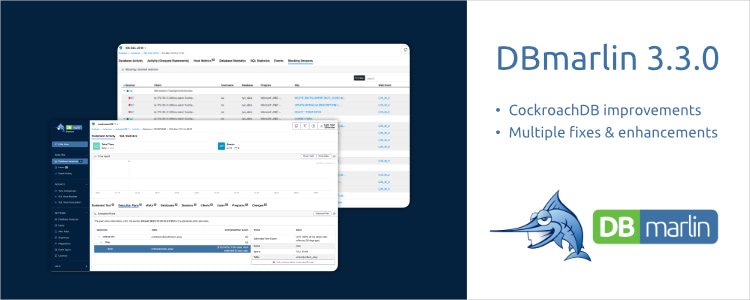 DBmarlin 3.3 released - with CockroachDB improvements