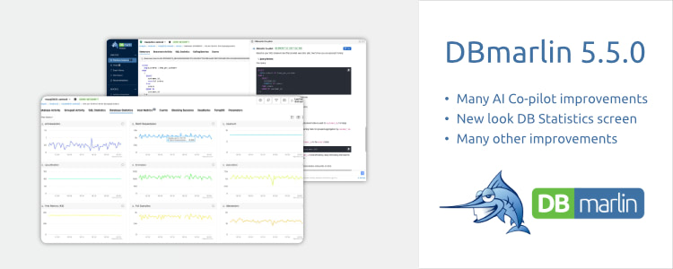 DBmarlin 5.5.0 with AI Co-pilot and Database Statistics improvements