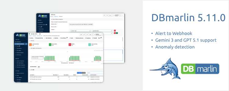 DBmarlin 5.11.0 now available with Webhooks and Co-pilot improvements