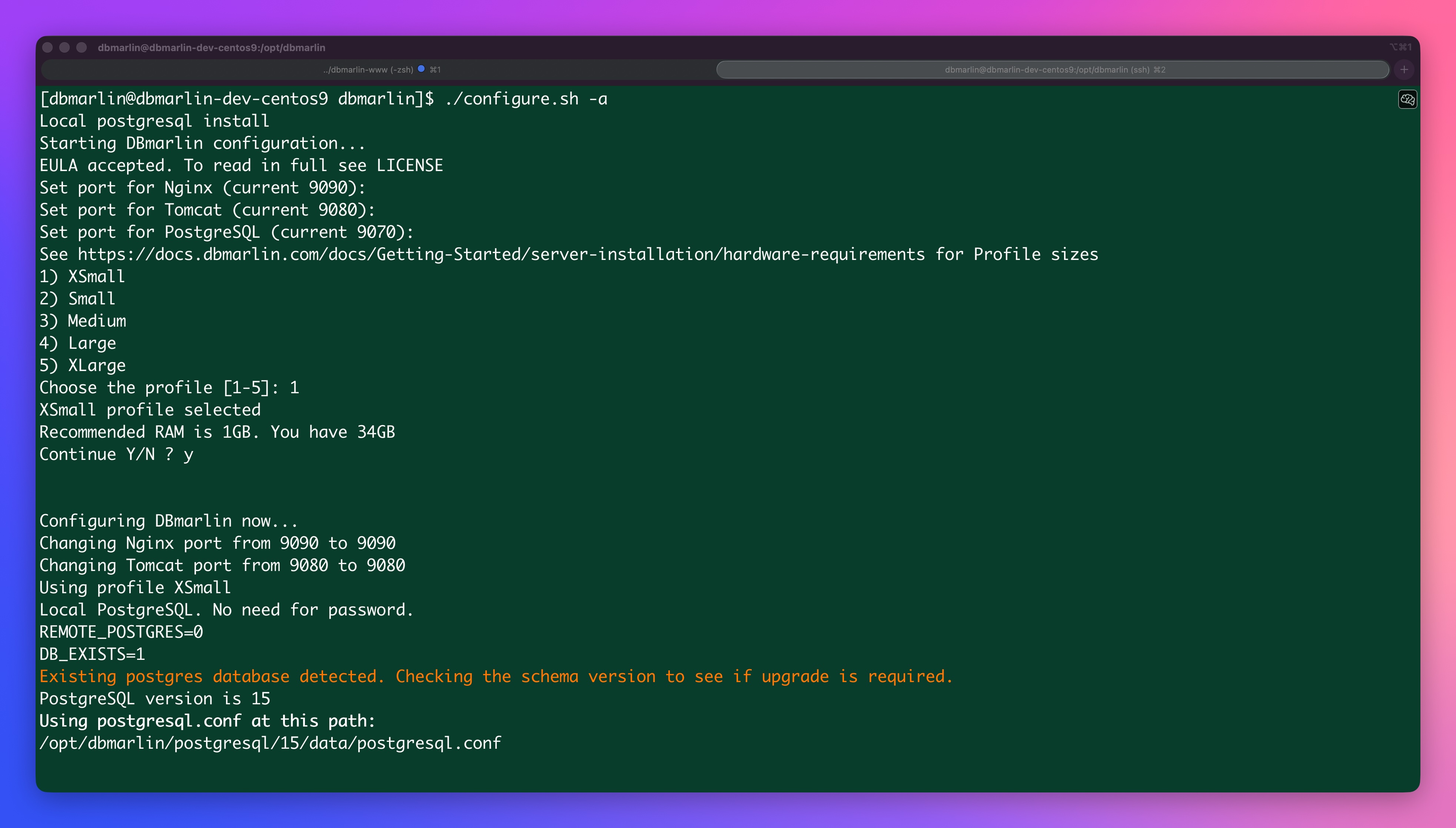 2 - Install DBmarlin Server
